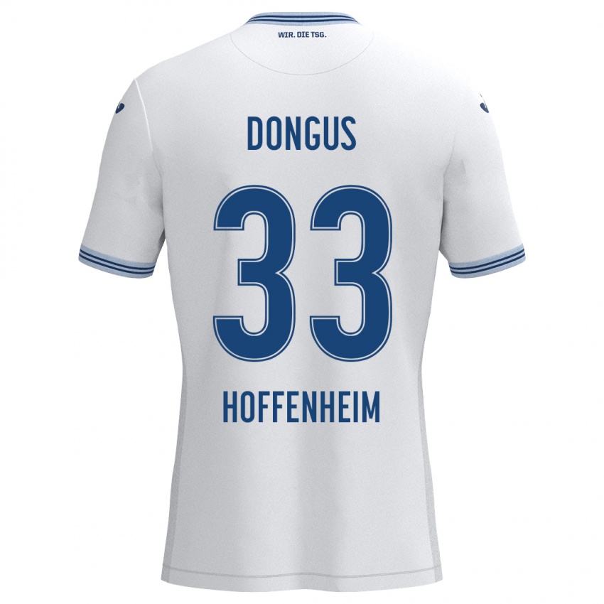 Niño Camiseta Fabienne Dongus #33 Blanco Azul 2ª Equipación 2024/25 La Camisa Chile