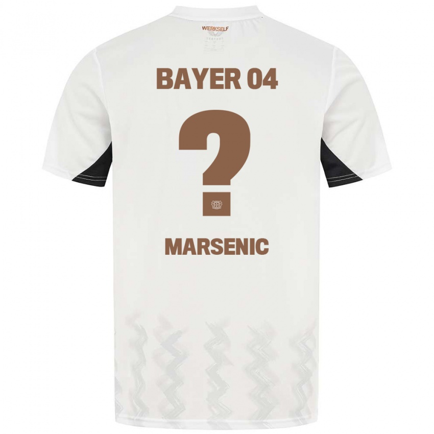 Niño Camiseta Matija Marsenic #0 Blanco Negro 2ª Equipación 2024/25 La Camisa Chile