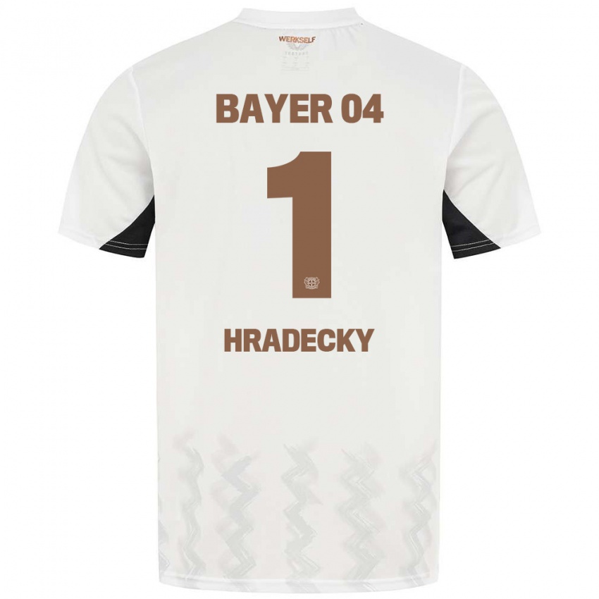 Niño Camiseta Lukas Hradecky #1 Blanco Negro 2ª Equipación 2024/25 La Camisa Chile