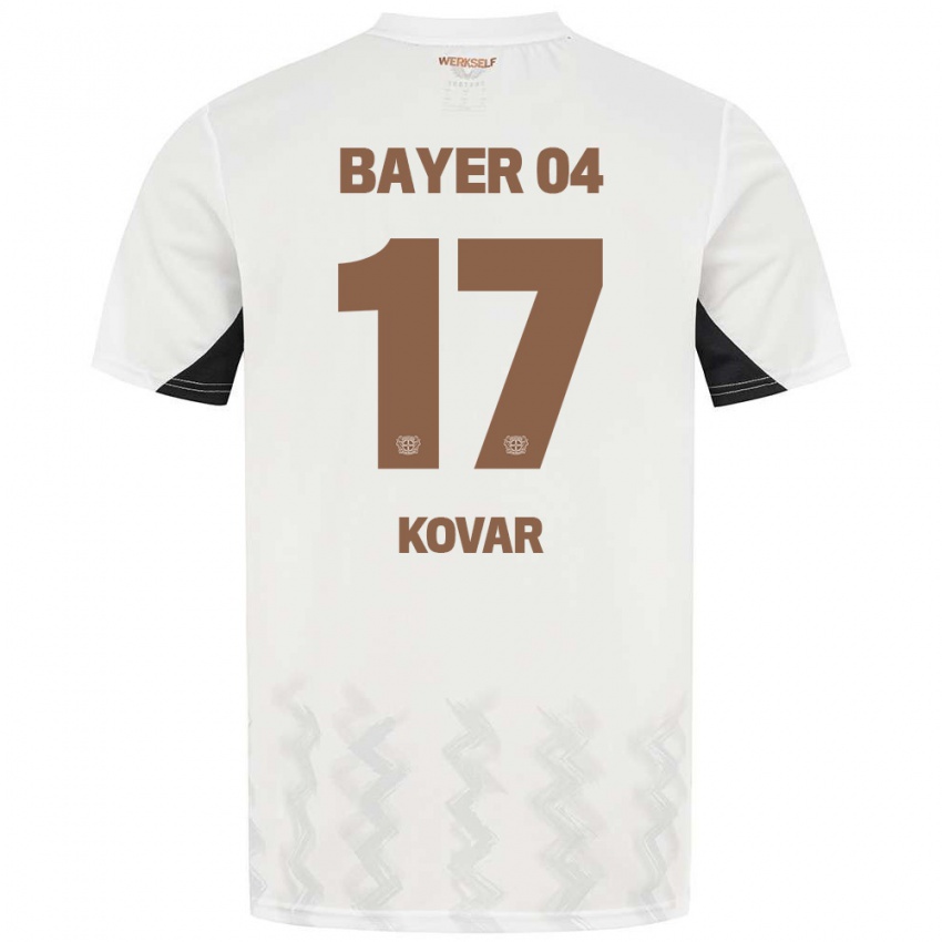 Niño Camiseta Matej Kovar #17 Blanco Negro 2ª Equipación 2024/25 La Camisa Chile