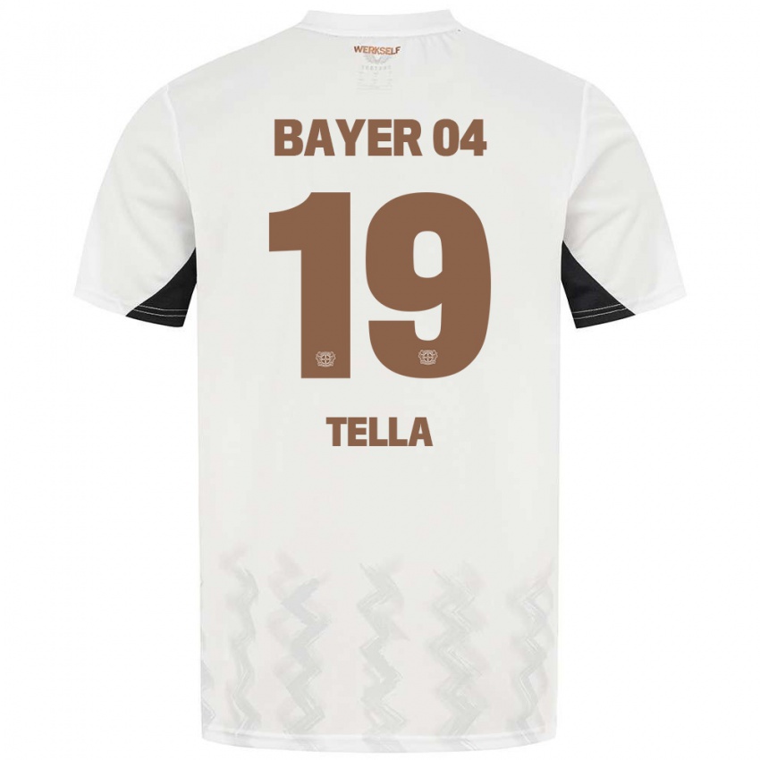 Niño Camiseta Nathan Tella #19 Blanco Negro 2ª Equipación 2024/25 La Camisa Chile