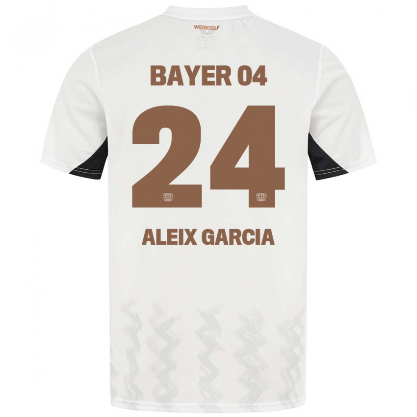 Niño Camiseta Aleix García #24 Blanco Negro 2ª Equipación 2024/25 La Camisa Chile