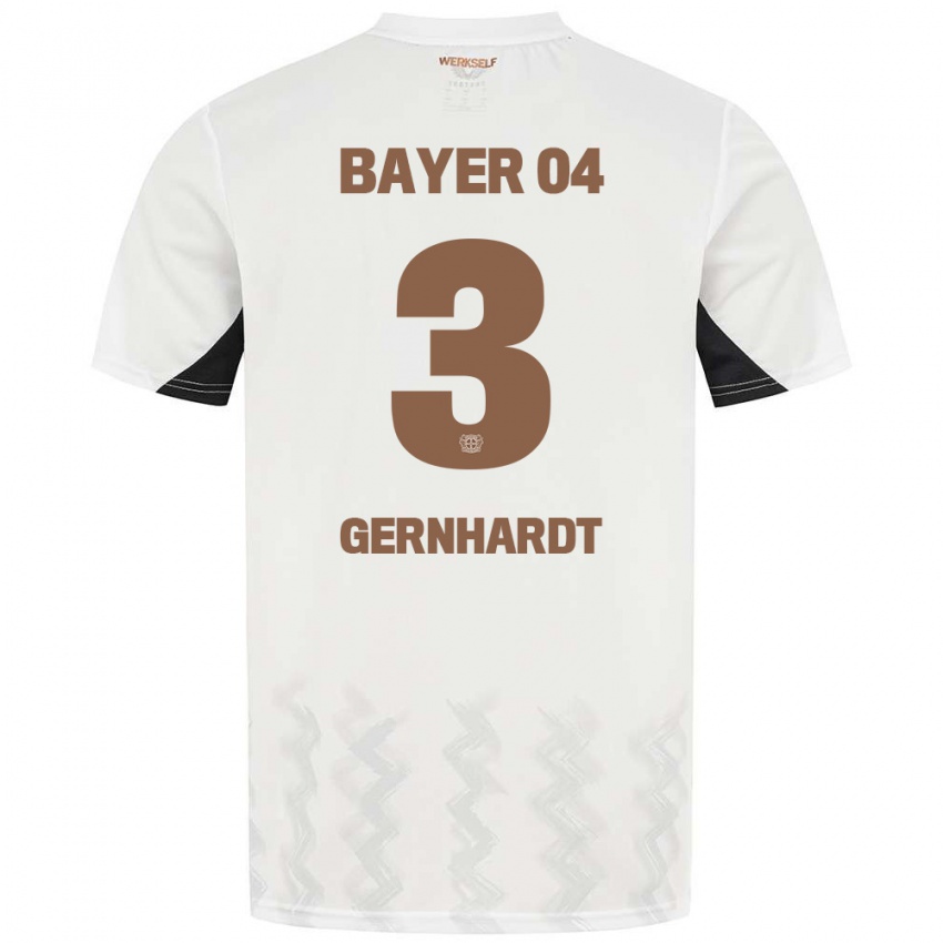 Niño Camiseta Nils Gernhardt #3 Blanco Negro 2ª Equipación 2024/25 La Camisa Chile