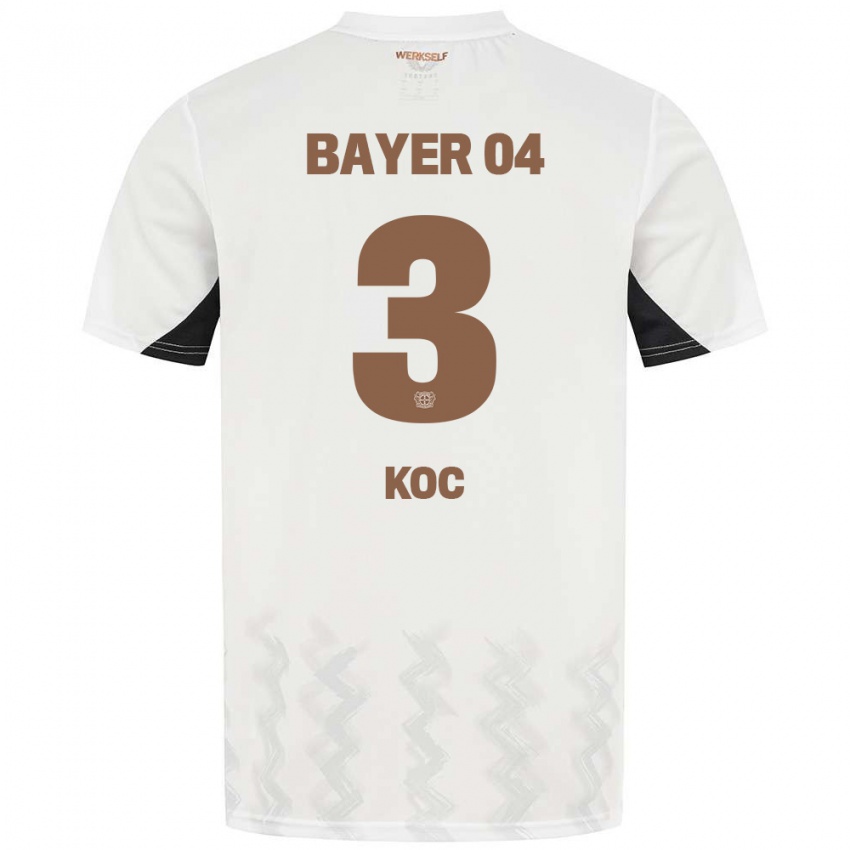 Niño Camiseta Halil Koc #3 Blanco Negro 2ª Equipación 2024/25 La Camisa Chile