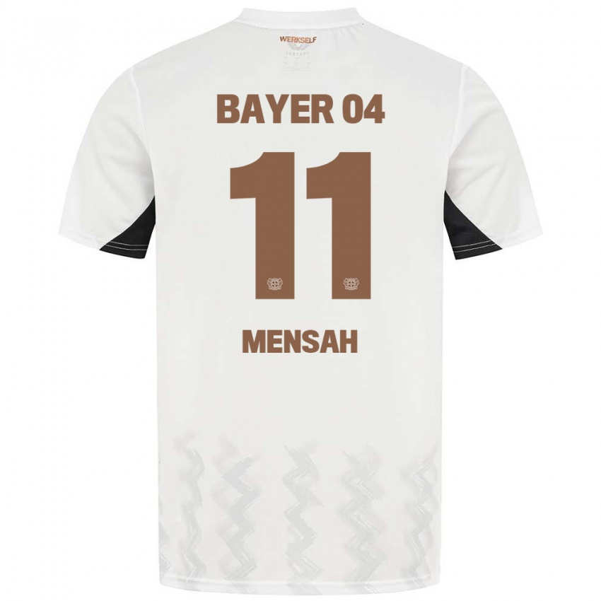 Niño Camiseta Jeremiah Mensah #11 Blanco Negro 2ª Equipación 2024/25 La Camisa Chile