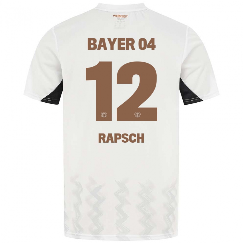 Niño Camiseta Simeon Rapsch #12 Blanco Negro 2ª Equipación 2024/25 La Camisa Chile