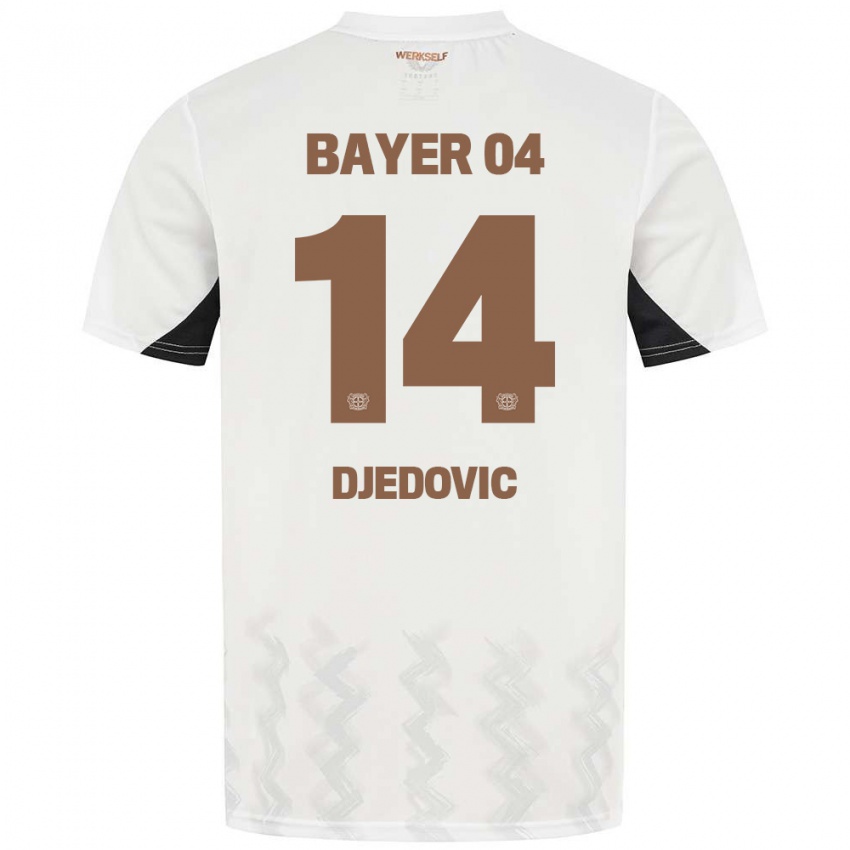 Niño Camiseta Melis Djedovic #14 Blanco Negro 2ª Equipación 2024/25 La Camisa Chile