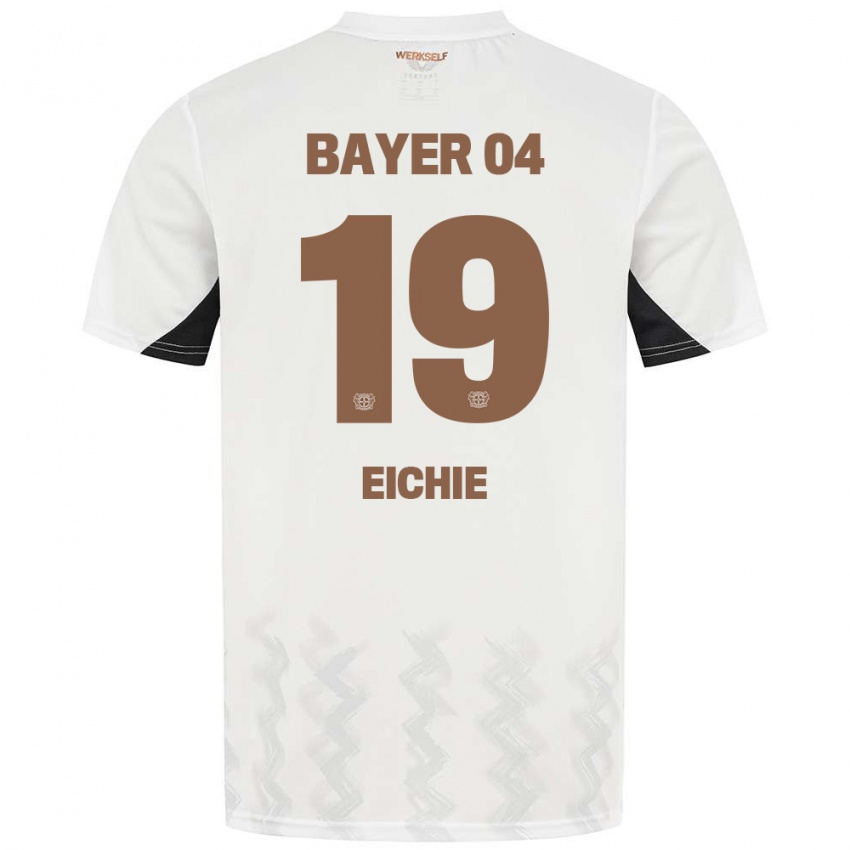 Niño Camiseta Isaiah Eichie #19 Blanco Negro 2ª Equipación 2024/25 La Camisa Chile