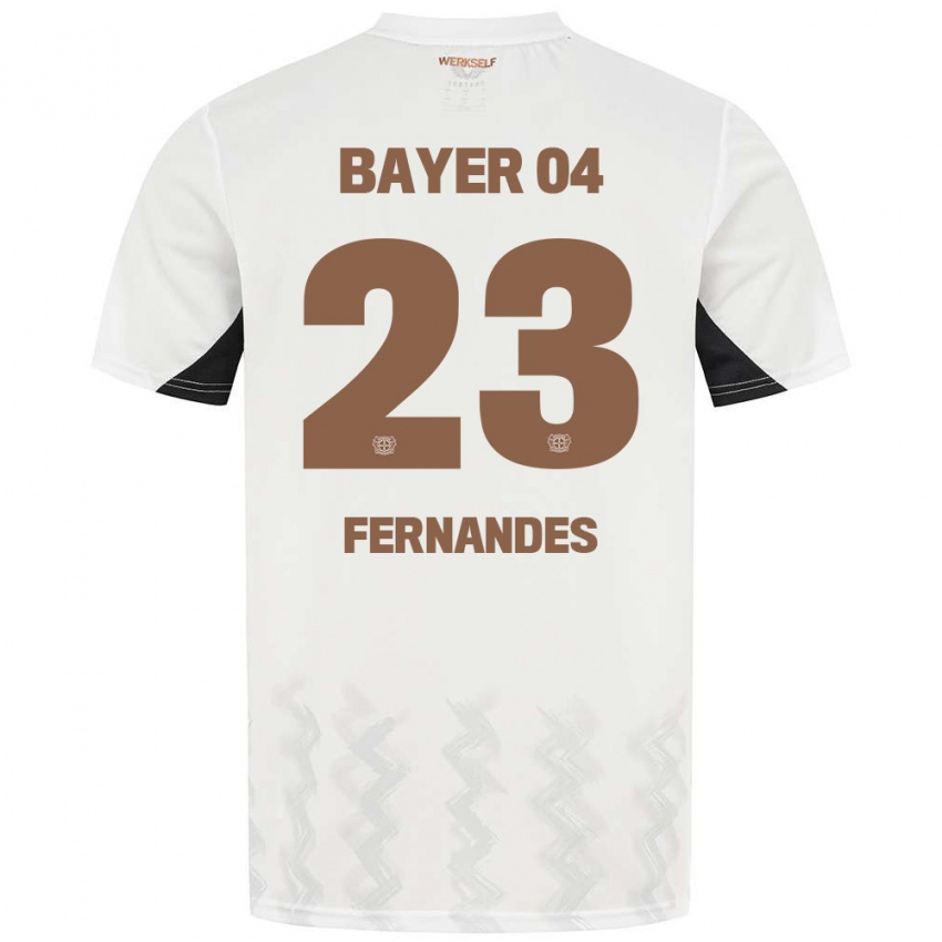 Niño Camiseta Tyron Fernandes #23 Blanco Negro 2ª Equipación 2024/25 La Camisa Chile