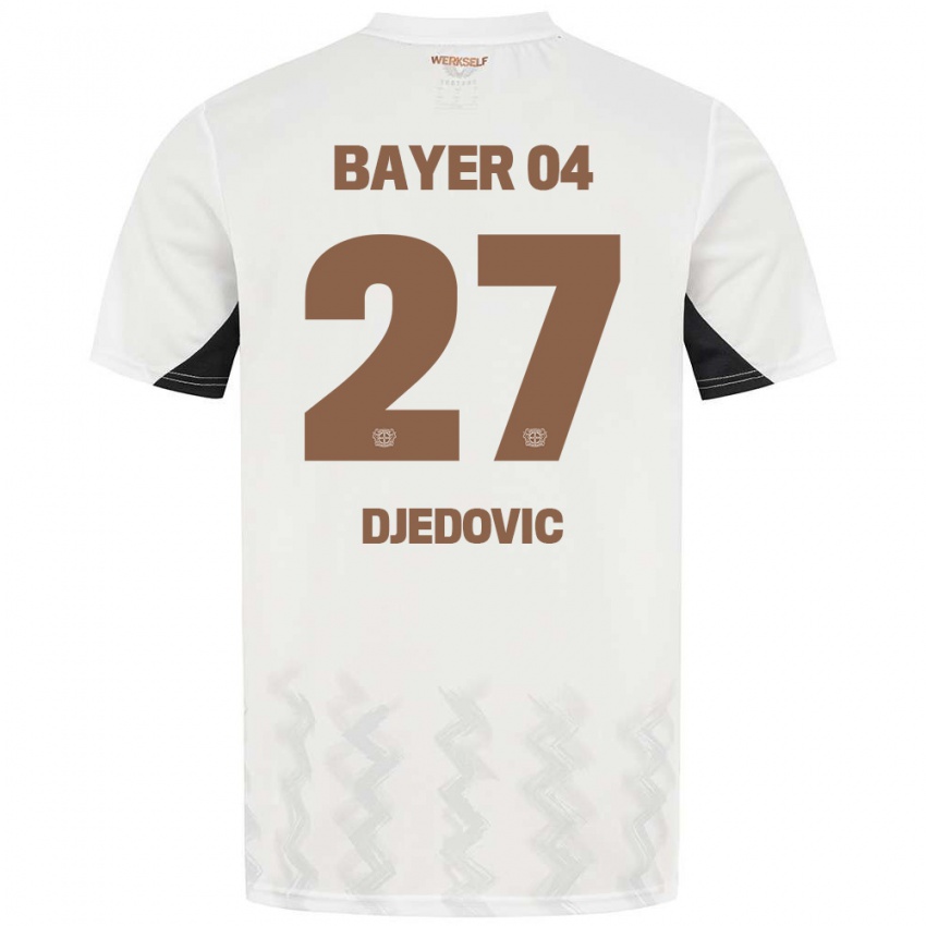 Niño Camiseta Seldin Djedovic #27 Blanco Negro 2ª Equipación 2024/25 La Camisa Chile