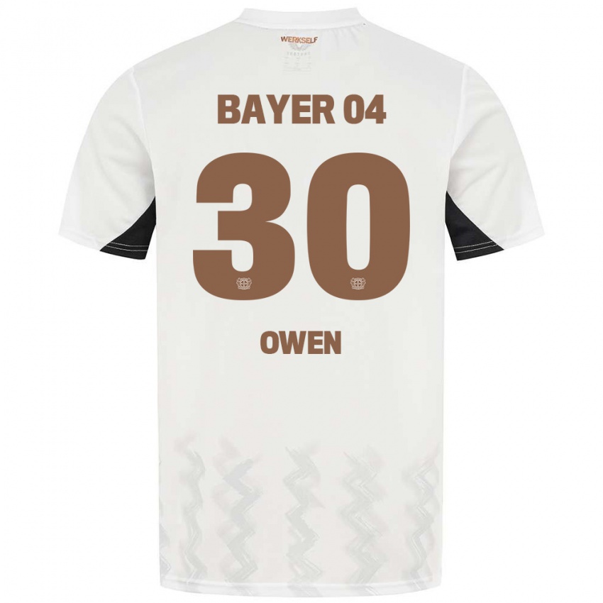 Niño Camiseta Emmanuel Owen #30 Blanco Negro 2ª Equipación 2024/25 La Camisa Chile