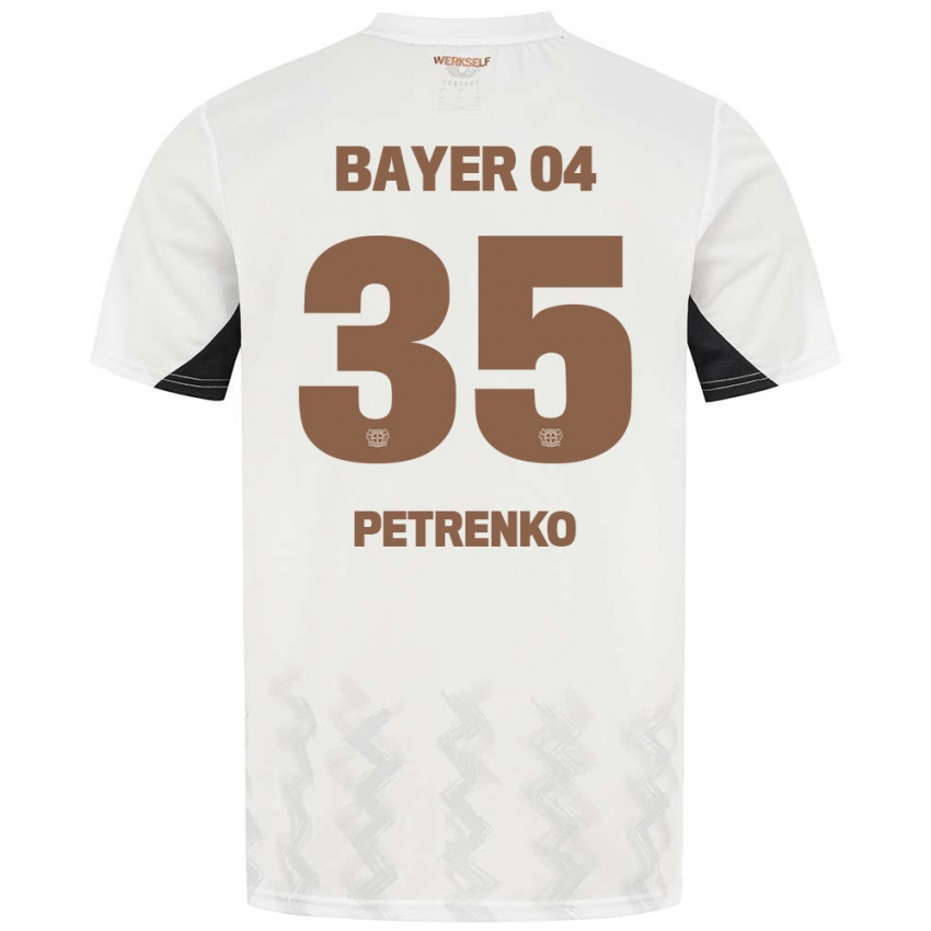 Niño Camiseta Oleksandr Petrenko #35 Blanco Negro 2ª Equipación 2024/25 La Camisa Chile