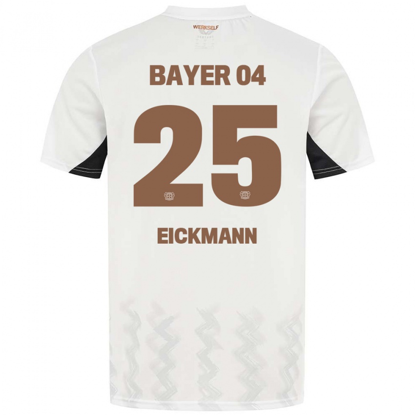 Niño Camiseta Mia Eickmann #25 Blanco Negro 2ª Equipación 2024/25 La Camisa Chile