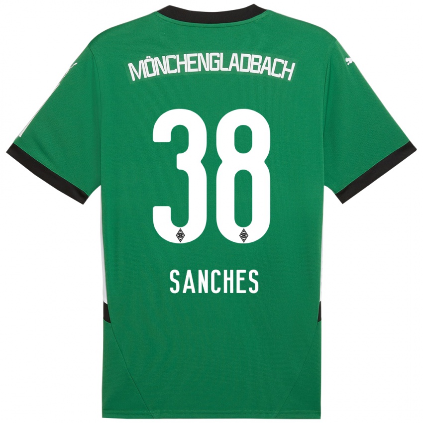 Niño Camiseta Yvandro Borges Sanches #38 Verde Blanco 2ª Equipación 2024/25 La Camisa Chile