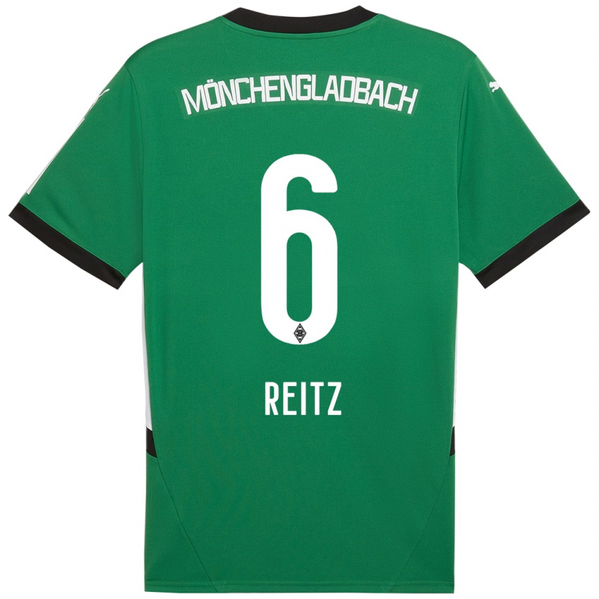 Niño Camiseta Tony Reitz #6 Verde Blanco 2ª Equipación 2024/25 La Camisa Chile