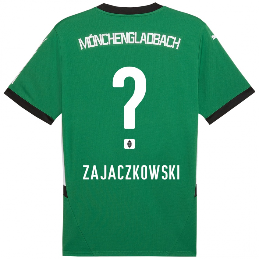 Niño Camiseta Vincent Zajaczkowski #0 Verde Blanco 2ª Equipación 2024/25 La Camisa Chile