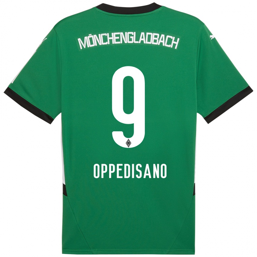 Niño Camiseta Valentina Oppedisano #9 Verde Blanco 2ª Equipación 2024/25 La Camisa Chile