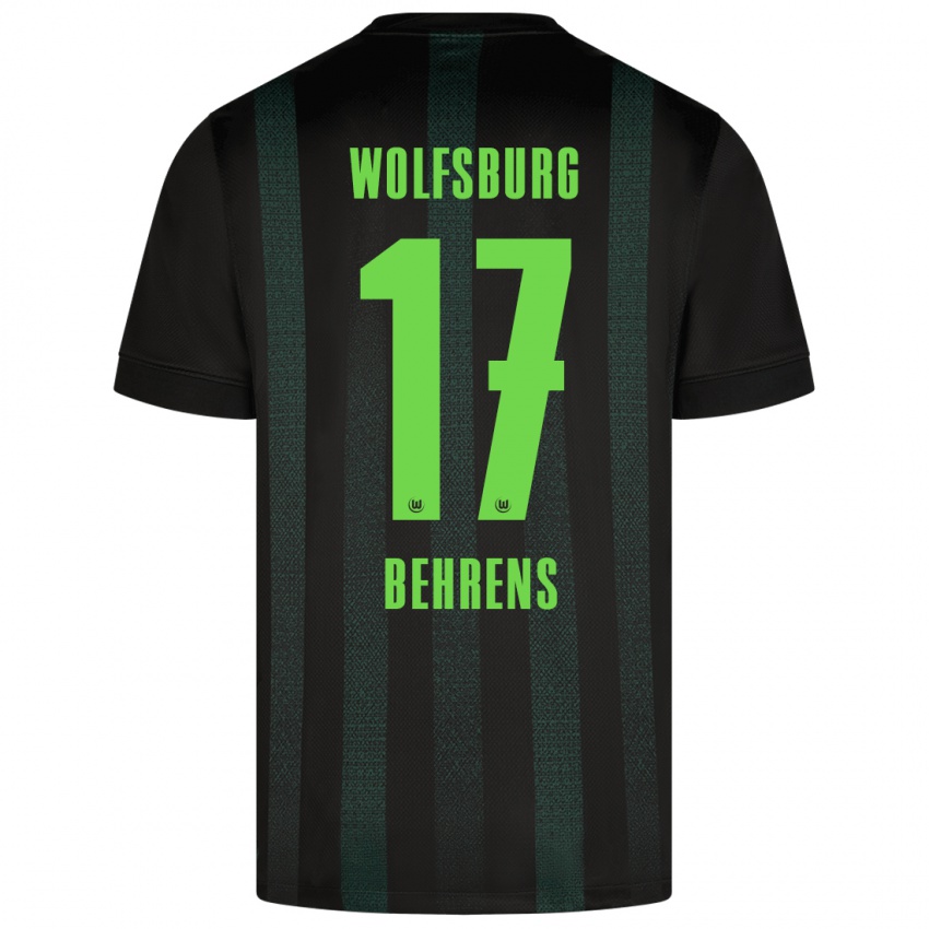 Niño Camiseta Kevin Behrens #17 Verde Oscuro 2ª Equipación 2024/25 La Camisa Chile