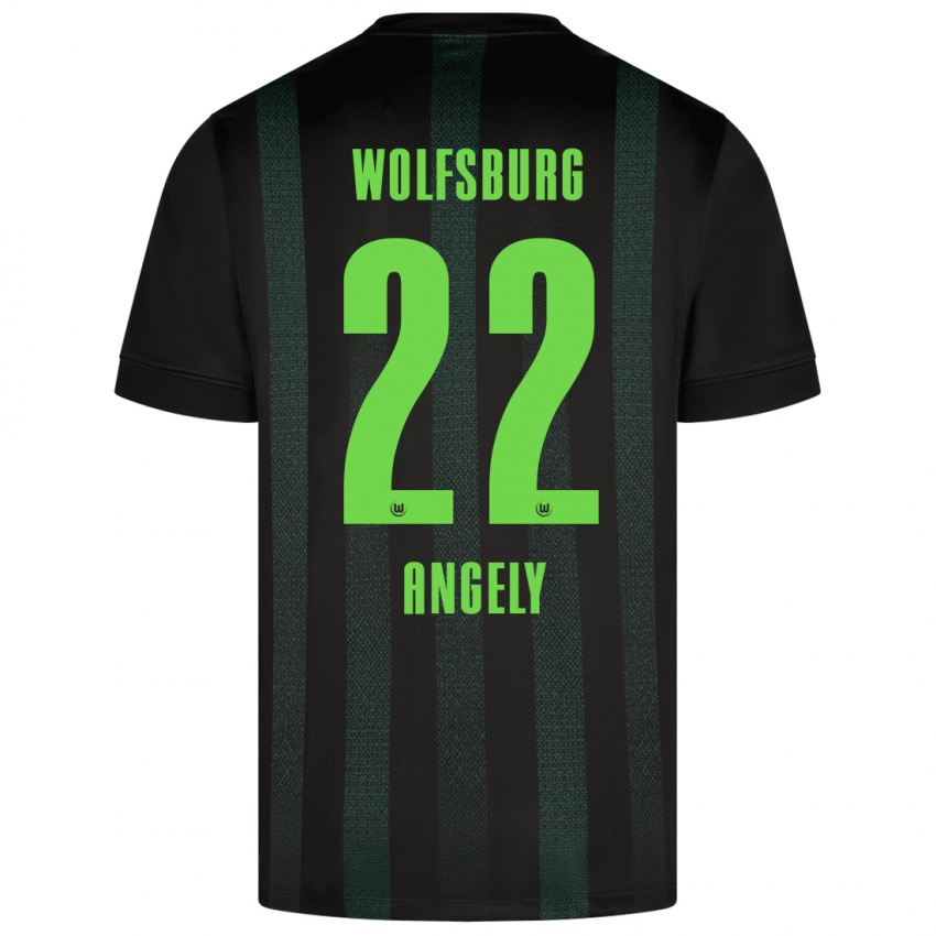 Niño Camiseta Mathys Angély #22 Verde Oscuro 2ª Equipación 2024/25 La Camisa Chile