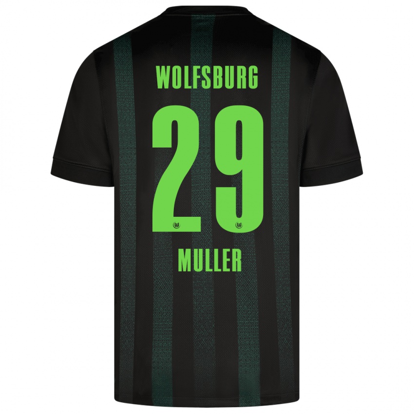 Niño Camiseta Marius Müller #29 Verde Oscuro 2ª Equipación 2024/25 La Camisa Chile