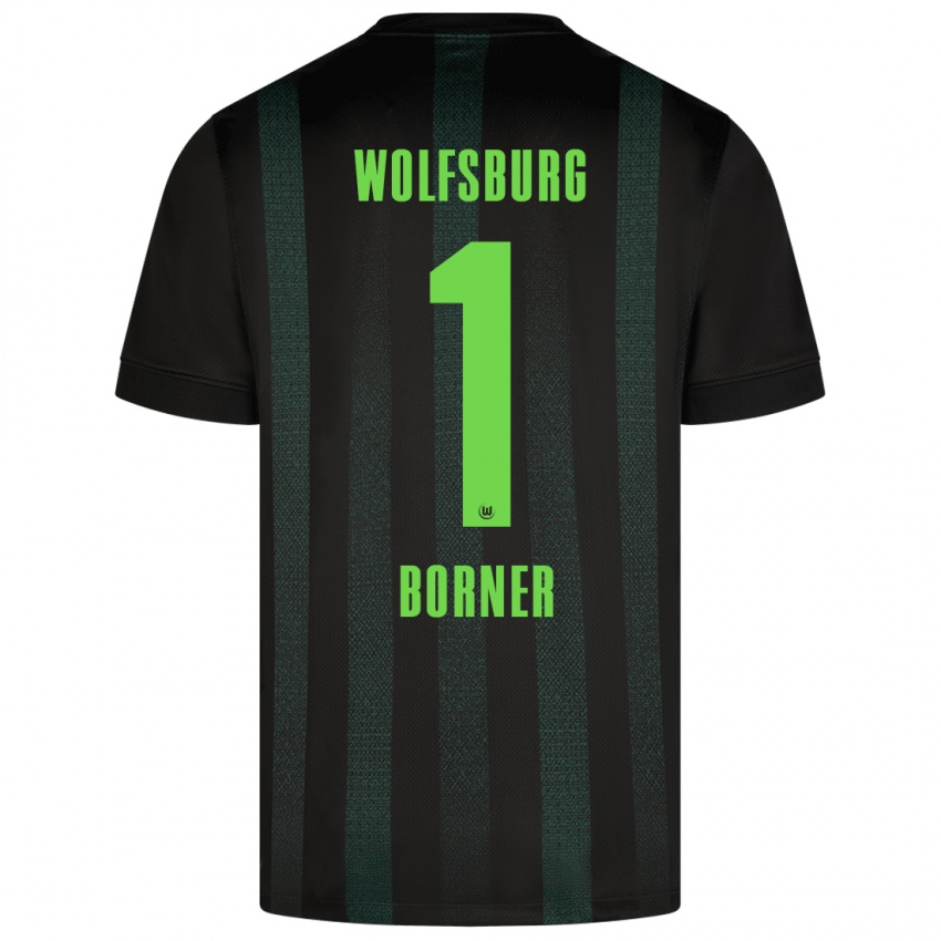 Niño Camiseta Benedikt Börner #1 Verde Oscuro 2ª Equipación 2024/25 La Camisa Chile