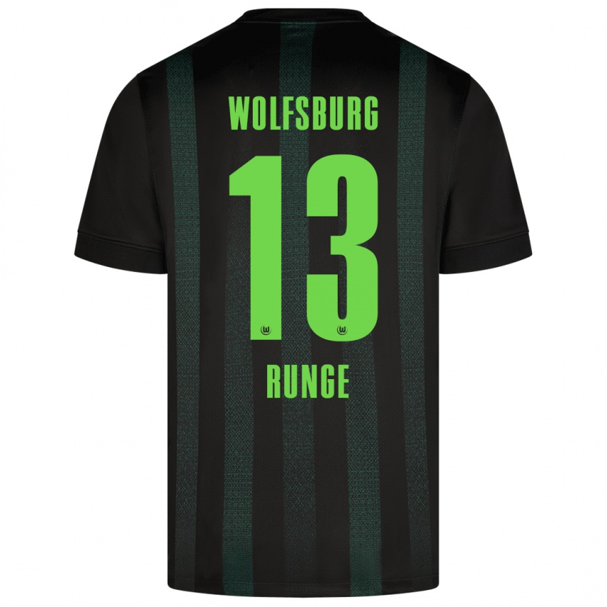 Niño Camiseta Mads Runge #13 Verde Oscuro 2ª Equipación 2024/25 La Camisa Chile