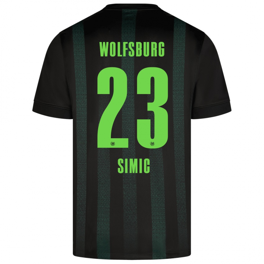 Niño Camiseta Karlo Simic #23 Verde Oscuro 2ª Equipación 2024/25 La Camisa Chile