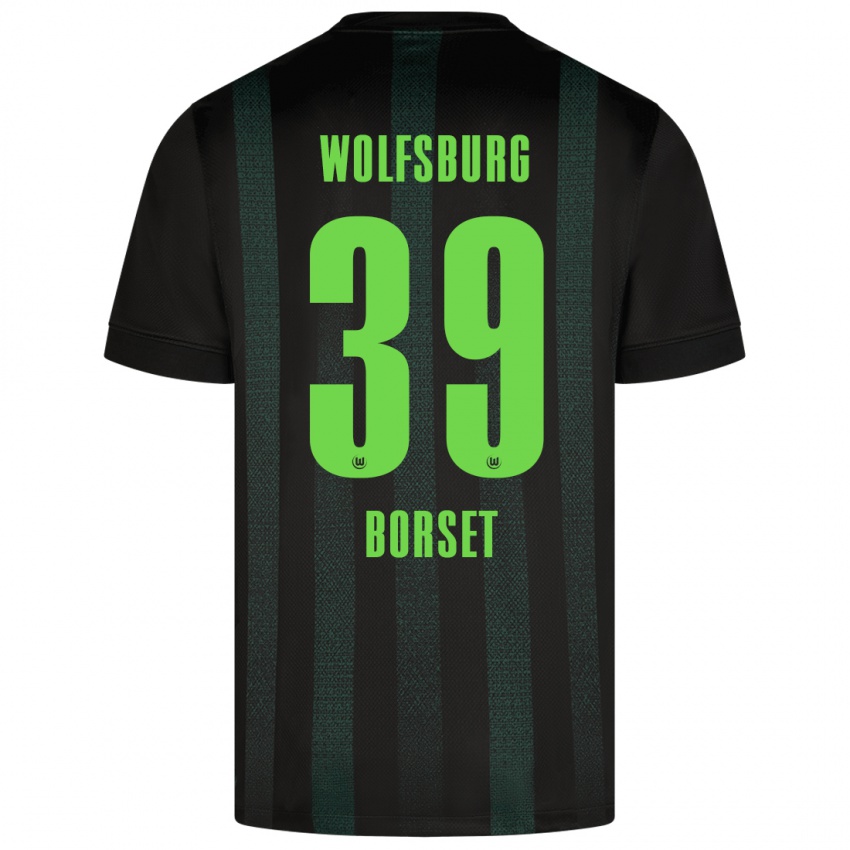 Niño Camiseta Anders Rønne Børset #39 Verde Oscuro 2ª Equipación 2024/25 La Camisa Chile