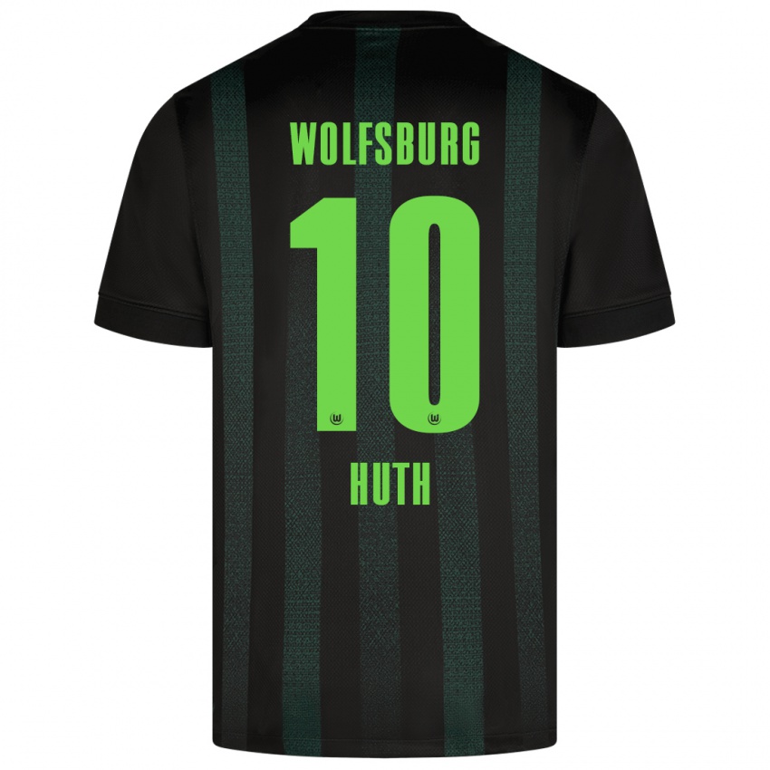 Niño Camiseta Svenja Huth #10 Verde Oscuro 2ª Equipación 2024/25 La Camisa Chile