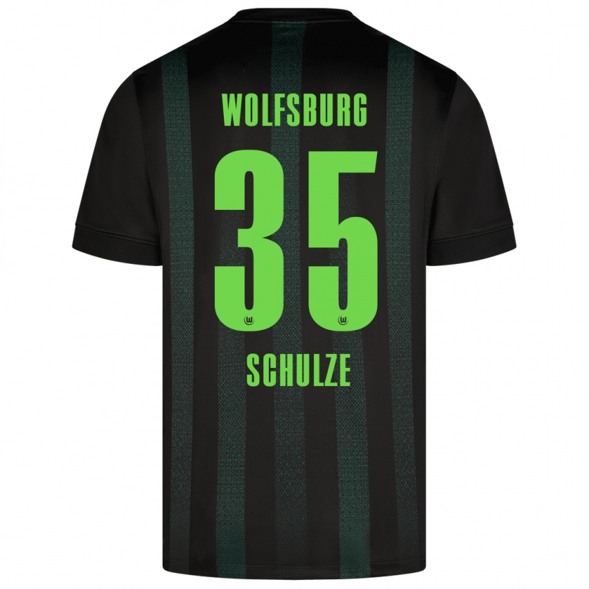 Niño Camiseta Philipp Schulze #35 Verde Oscuro 2ª Equipación 2024/25 La Camisa Chile