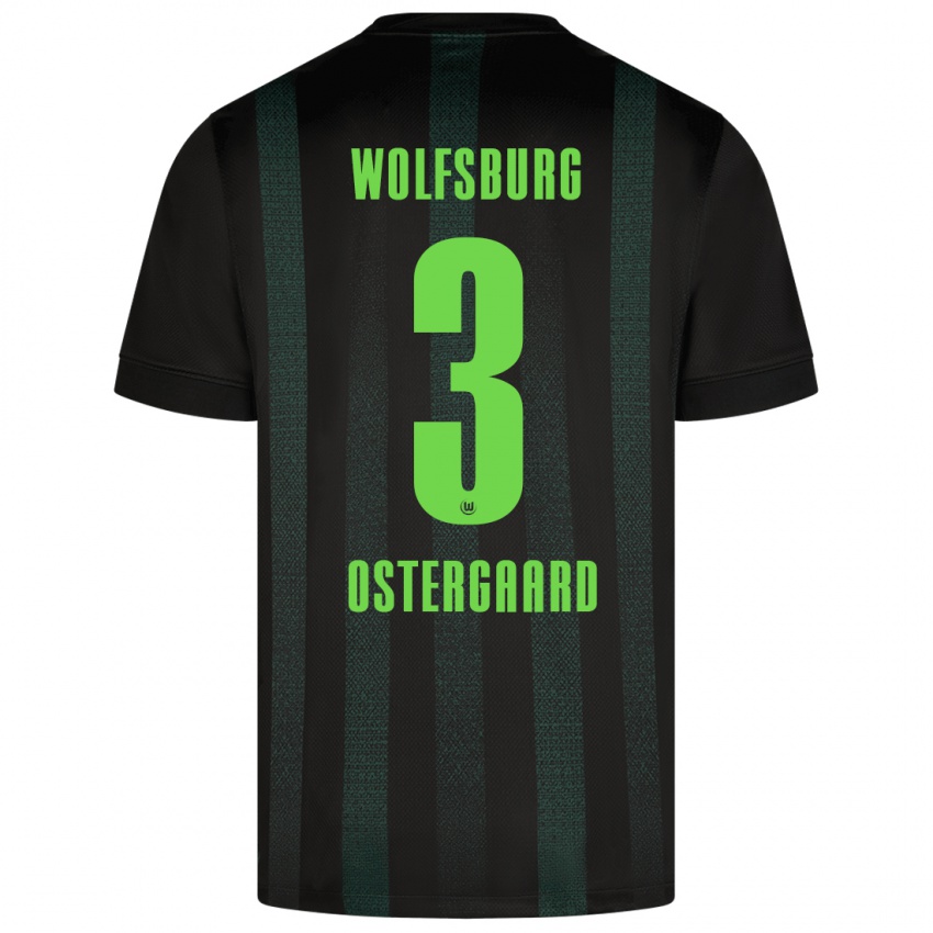 Niño Camiseta Christian Östergaard #3 Verde Oscuro 2ª Equipación 2024/25 La Camisa Chile