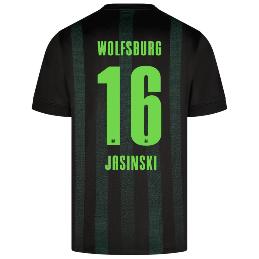 Niño Camiseta Mateusz Jasinski #16 Verde Oscuro 2ª Equipación 2024/25 La Camisa Chile