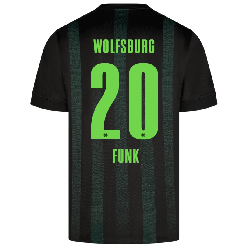 Niño Camiseta Jonah Funk #20 Verde Oscuro 2ª Equipación 2024/25 La Camisa Chile