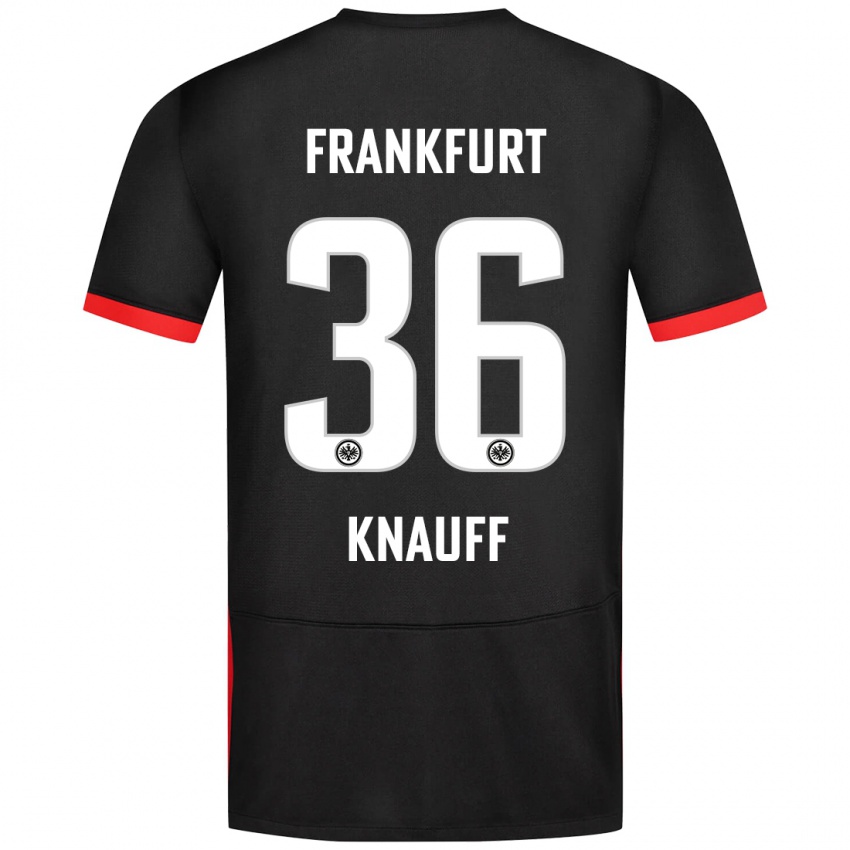 Niño Camiseta Ansgar Knauff #36 Negro 2ª Equipación 2024/25 La Camisa Chile