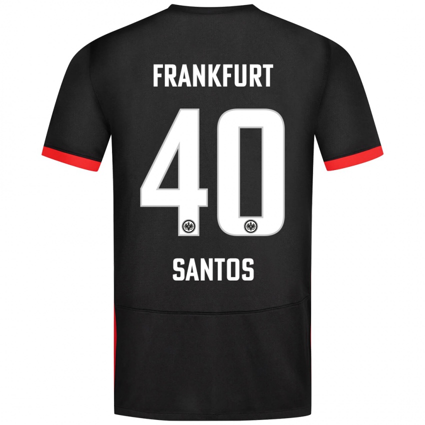 Niño Camiseta Kauã Santos #40 Negro 2ª Equipación 2024/25 La Camisa Chile