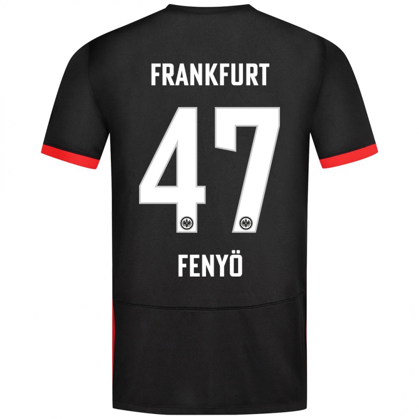 Niño Camiseta Noah Fenyö #47 Negro 2ª Equipación 2024/25 La Camisa Chile