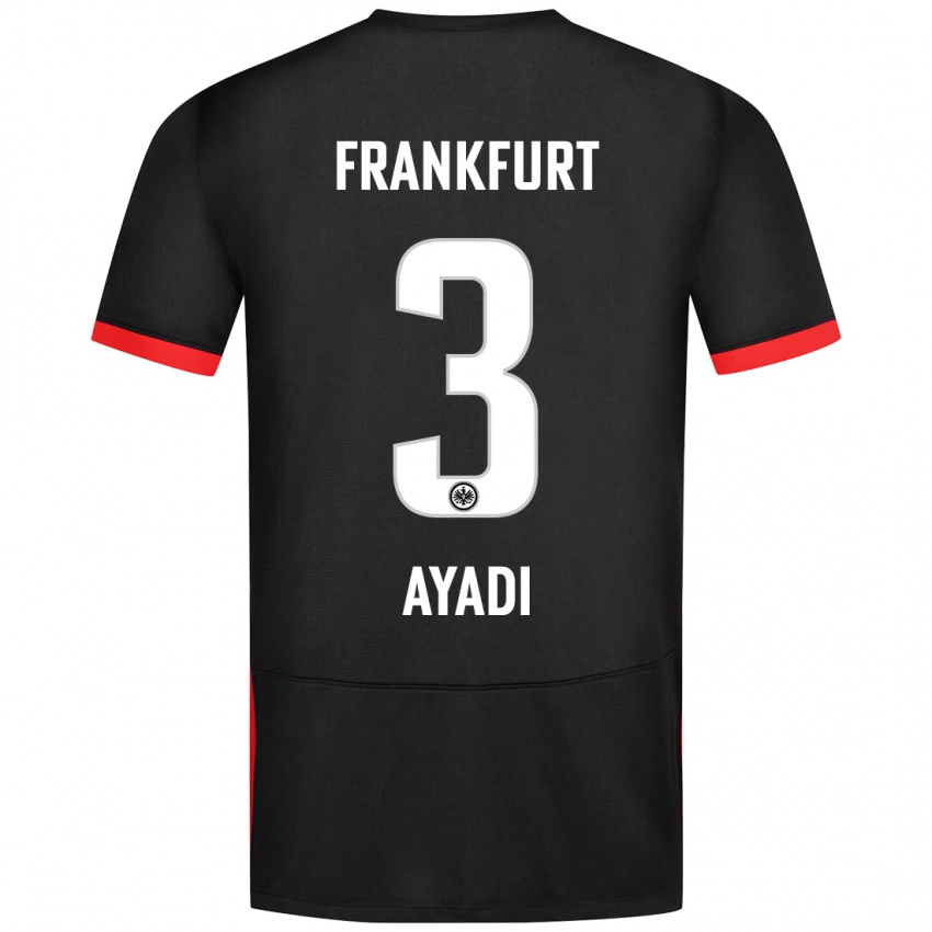 Niño Camiseta Akram Ayadi #3 Negro 2ª Equipación 2024/25 La Camisa Chile