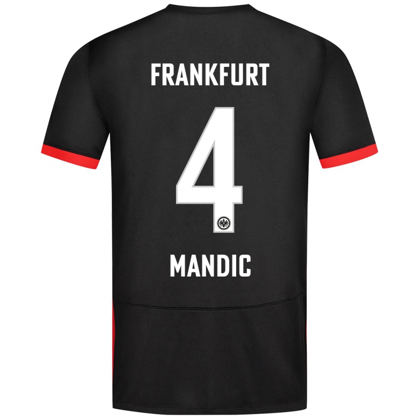 Niño Camiseta Kristian Mandic #4 Negro 2ª Equipación 2024/25 La Camisa Chile