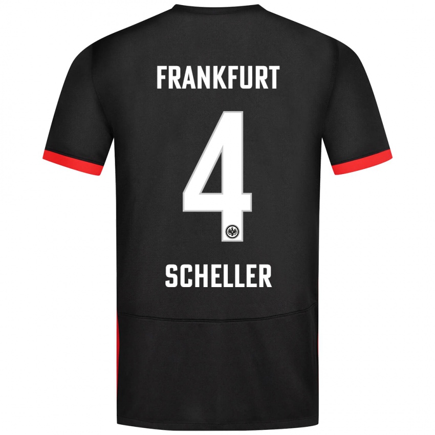 Niño Camiseta Niklas Scheller #4 Negro 2ª Equipación 2024/25 La Camisa Chile