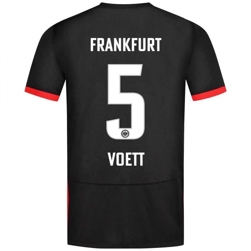 Niño Camiseta Johannes Voett #5 Negro 2ª Equipación 2024/25 La Camisa Chile