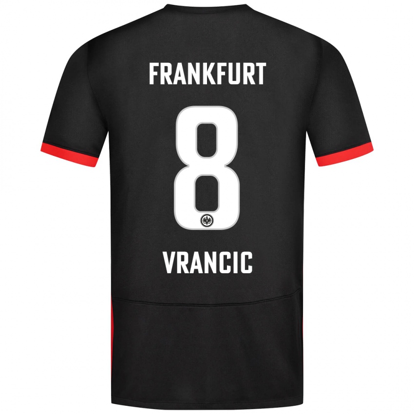 Niño Camiseta Mario Vrancic #8 Negro 2ª Equipación 2024/25 La Camisa Chile