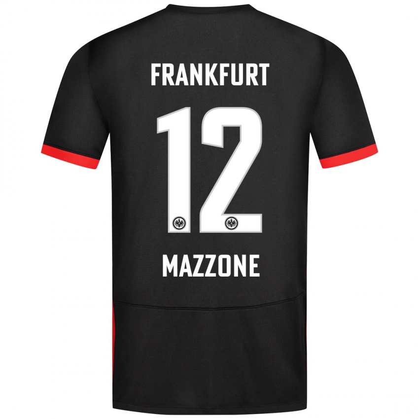 Niño Camiseta Matteo Mazzone #12 Negro 2ª Equipación 2024/25 La Camisa Chile