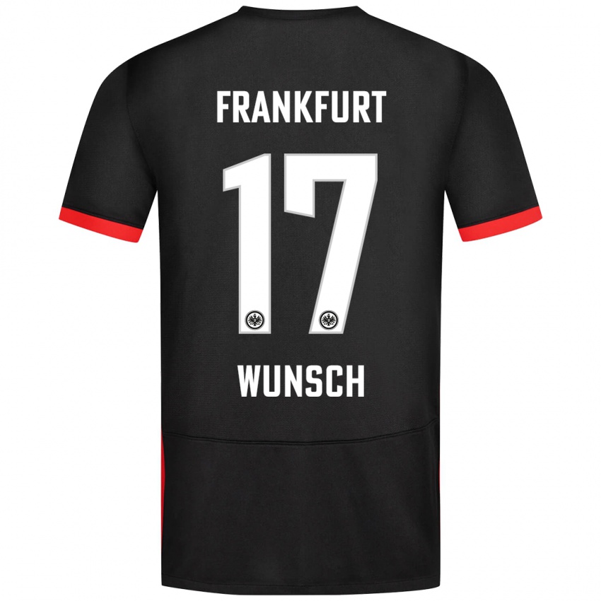 Niño Camiseta Paul Wünsch #17 Negro 2ª Equipación 2024/25 La Camisa Chile