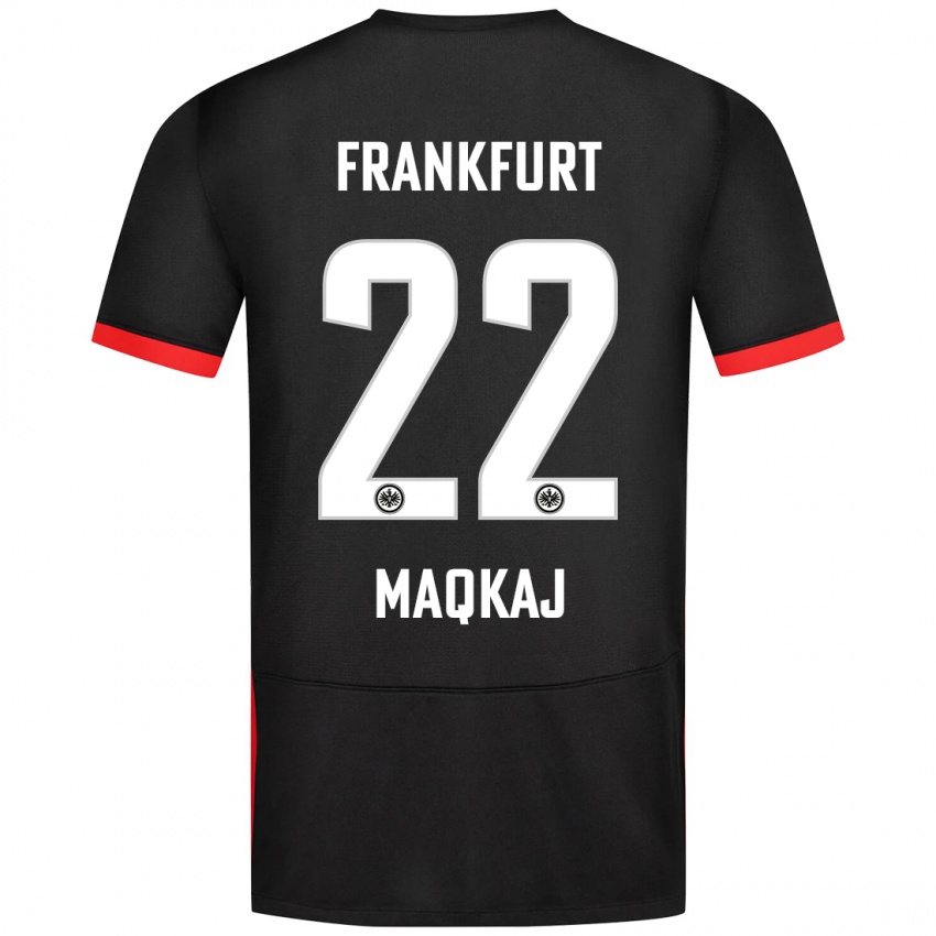 Niño Camiseta Dritan Maqkaj #22 Negro 2ª Equipación 2024/25 La Camisa Chile