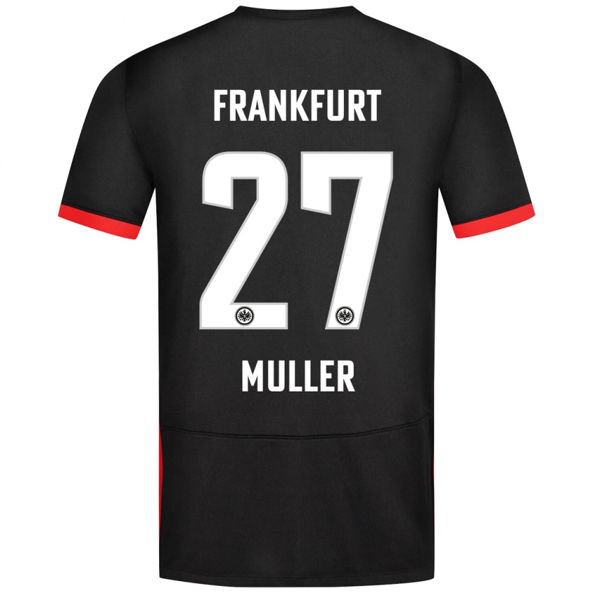 Niño Camiseta Mark Müller #27 Negro 2ª Equipación 2024/25 La Camisa Chile