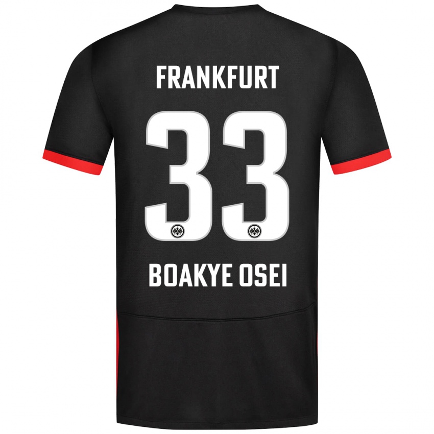 Niño Camiseta Derek Boakye-Osei #33 Negro 2ª Equipación 2024/25 La Camisa Chile