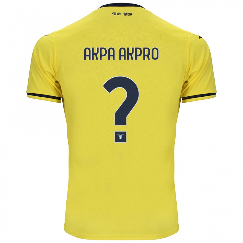 Niño Camiseta Jean-Daniel Akpa Akpro #0 Amarillo 2ª Equipación 2024/25 La Camisa Chile