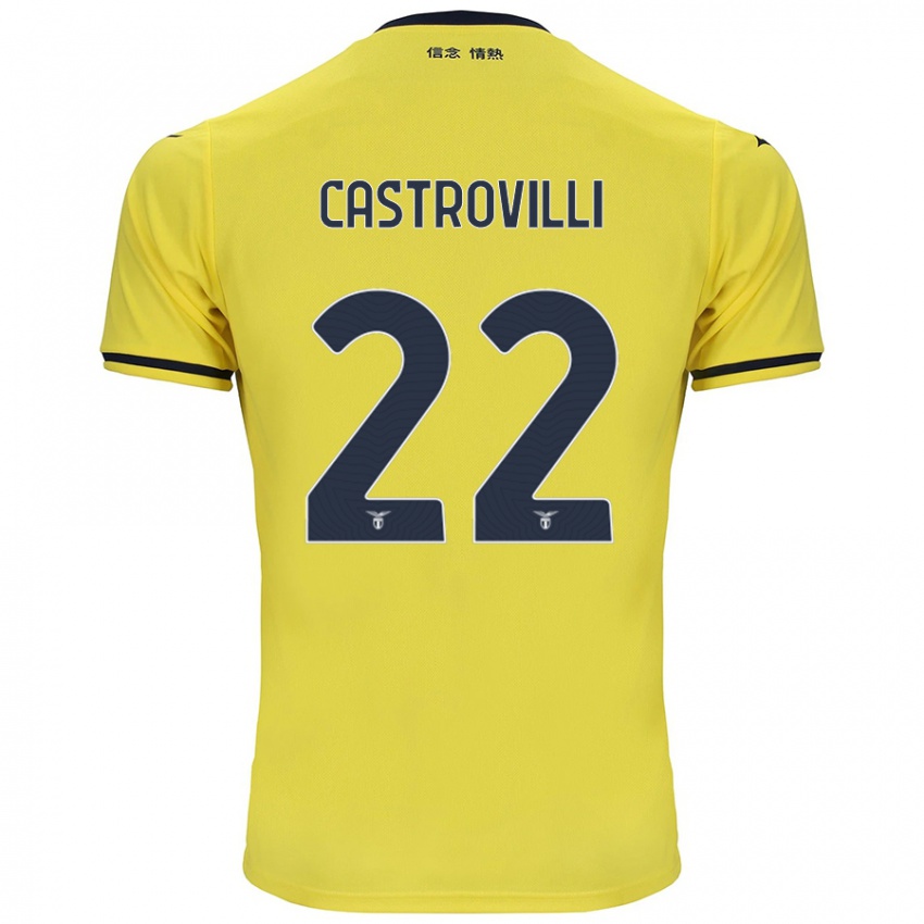 Niño Camiseta Gaetano Castrovilli #22 Amarillo 2ª Equipación 2024/25 La Camisa Chile