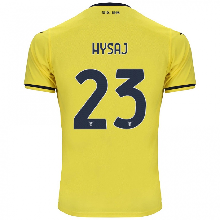 Niño Camiseta Elseid Hysaj #23 Amarillo 2ª Equipación 2024/25 La Camisa Chile