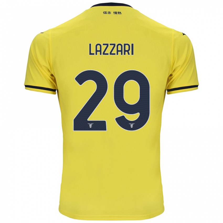 Niño Camiseta Manuel Lazzari #29 Amarillo 2ª Equipación 2024/25 La Camisa Chile